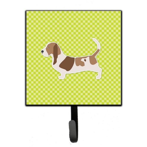 Micasa Basset Hound Checkerboard Green Leash or Key Holder MI230127